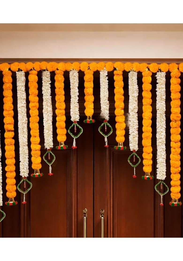 Sellplus Traditional Handmade Genda Bandhanwar Door Hanging Festival Decoration Toran for Home Temple Entrance - Indya