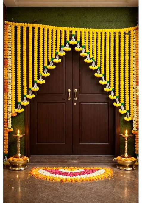 Sellplus Yellow Genda Door Hanging Decorative Toran Bandhanwar for Home Decoration for Main Door Wedding