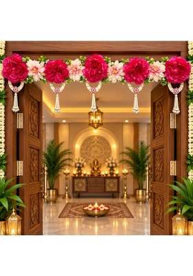 Craft Shop India Big Flower Toran for Main Door and Mandir