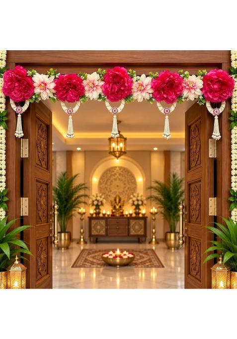 Craft Shop India Big Flower Toran for Main Door and Mandir