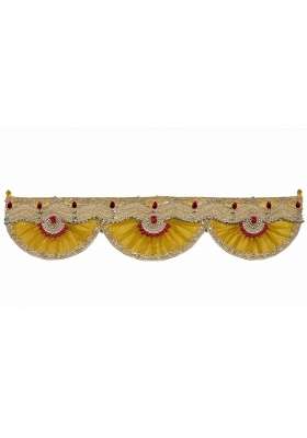 Diwali Toran Bandhanwar Door Hanging Decoration Yellow Gold