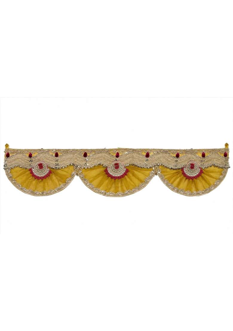 Diwali Toran Bandhanwar Door Hanging Decoration Yellow Gold - Indya