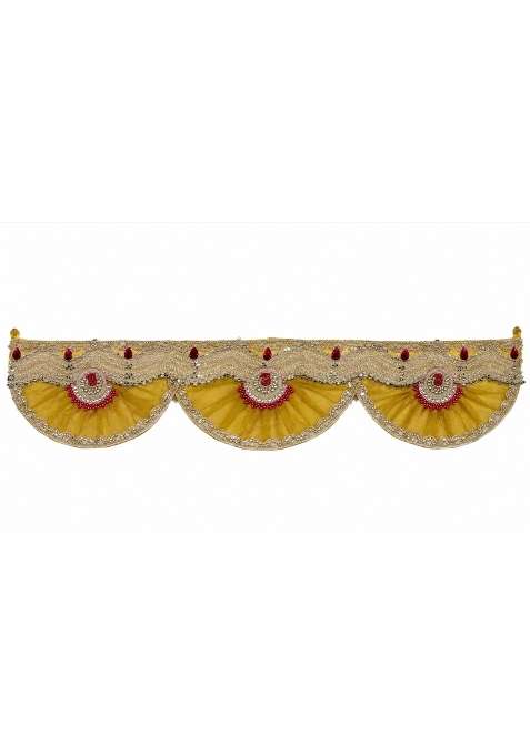 Diwali Toran Bandhanwar Door Hanging Decoration Yellow Gold