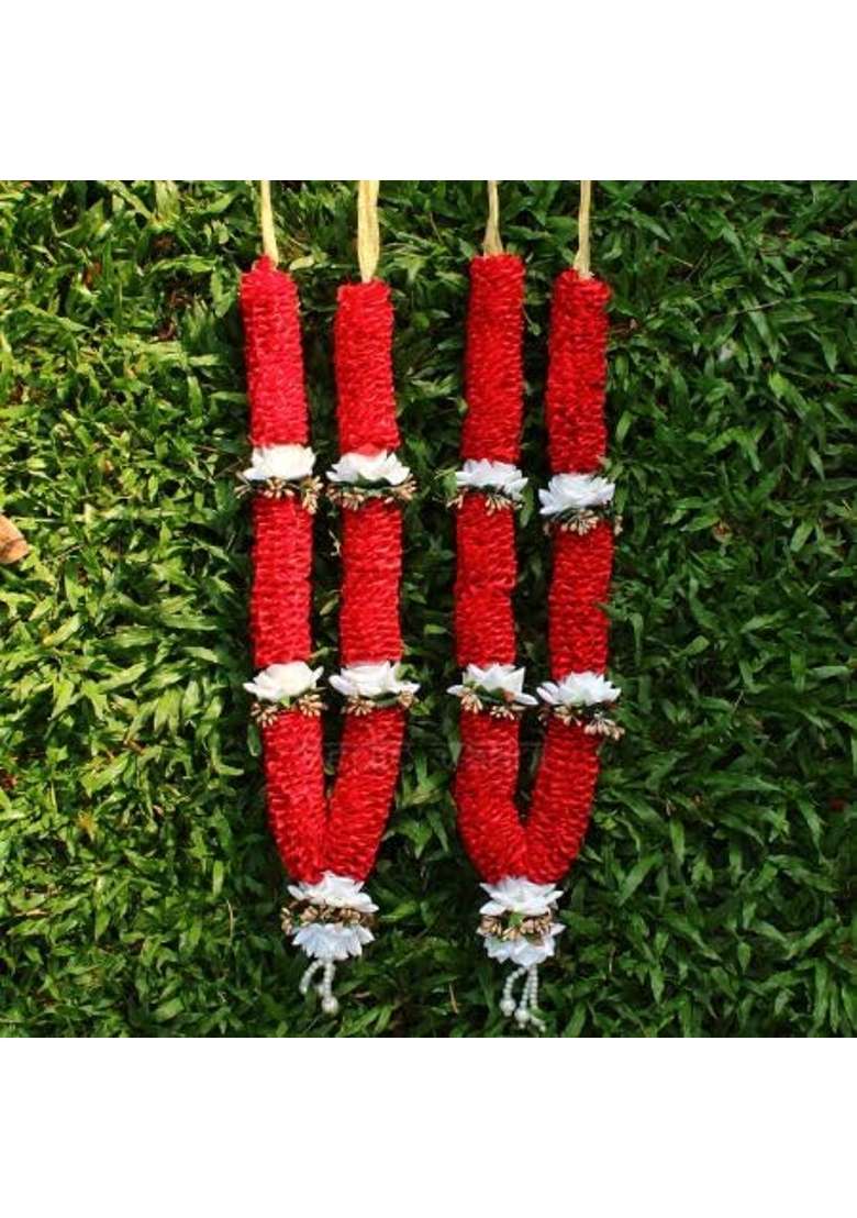 Vedic Vaani Multicolour Wedding Ceremony Varmala in Artificial Flowers for Marriage - Indya