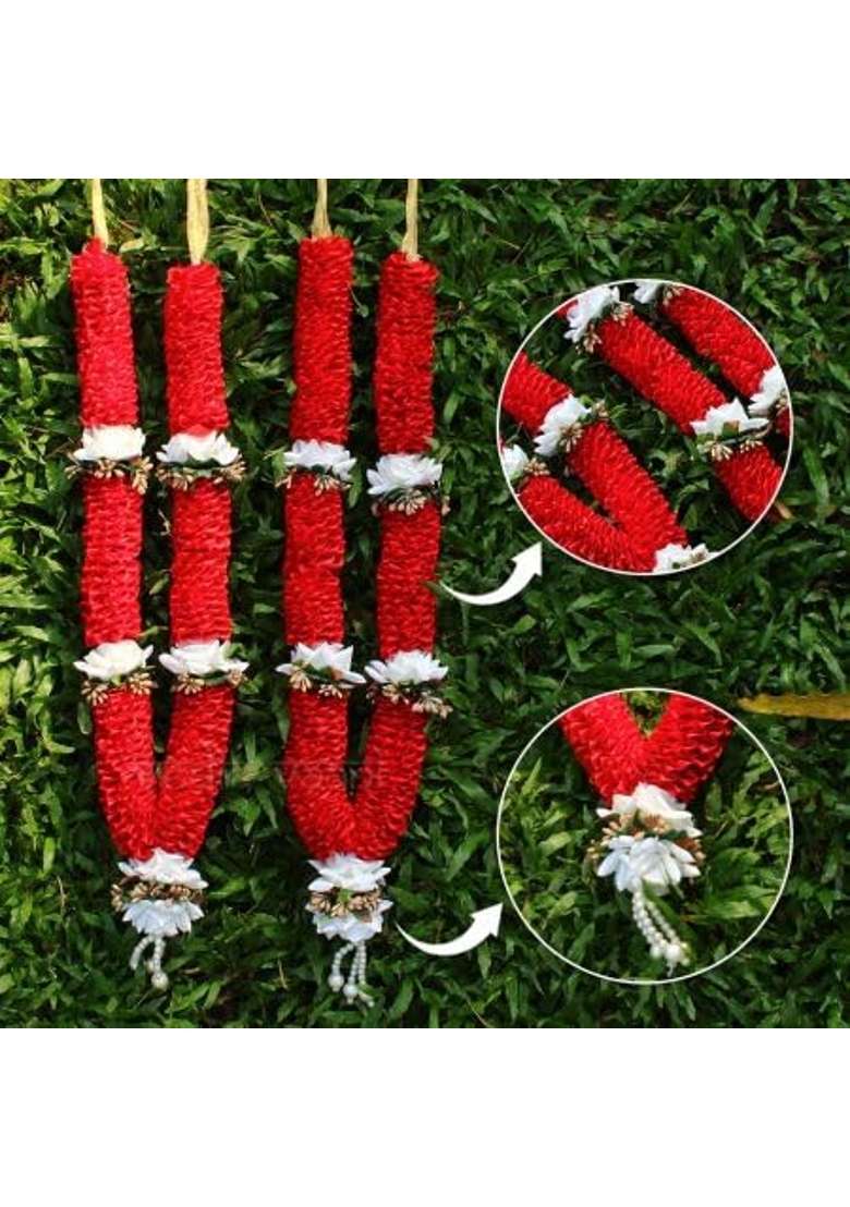 Vedic Vaani Multicolour Wedding Ceremony Varmala in Artificial Flowers for Marriage - Indya