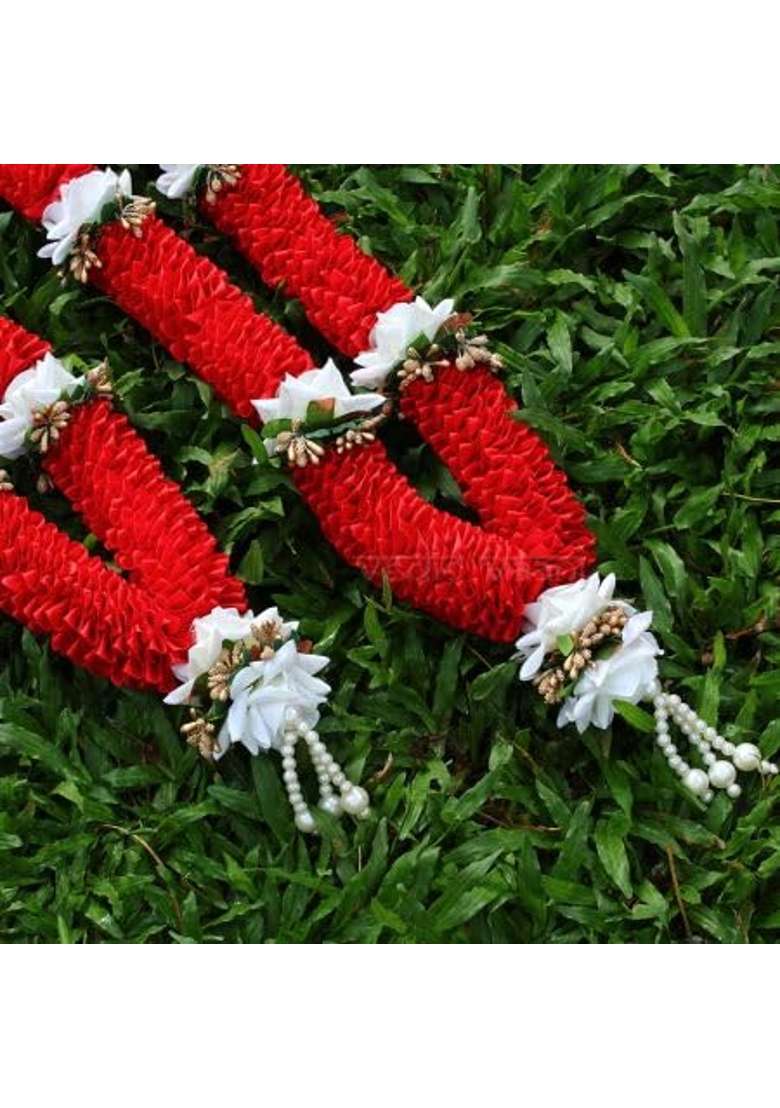 Vedic Vaani Multicolour Wedding Ceremony Varmala in Artificial Flowers for Marriage - Indya