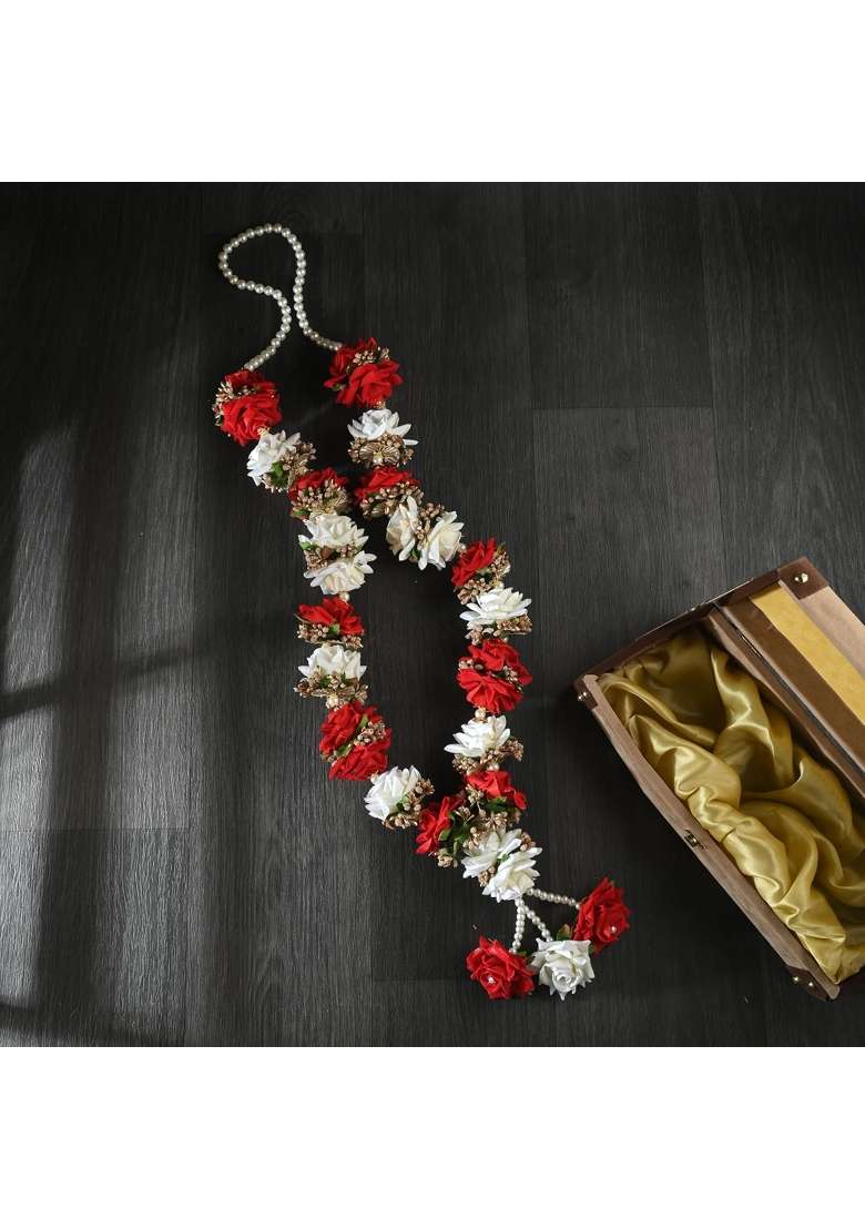 M K Creation Artificial Wedding Garland for Bride and Groom Varmala Multipurpose Use Size 70 CM Pack of 1 - Indya