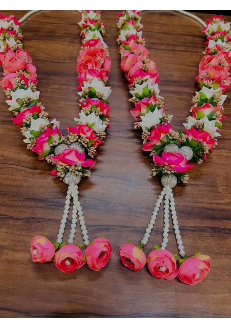 Nutts Handmade Luxury Artificial Phool Mala Set for Varmala Ceremony - Indya