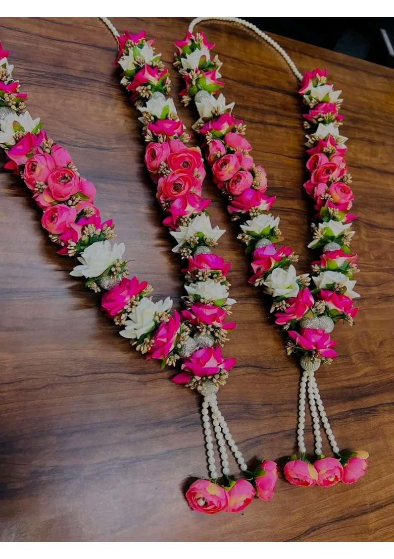 Nutts Handmade Luxury Artificial Phool Mala Set for Varmala Ceremony - Indya