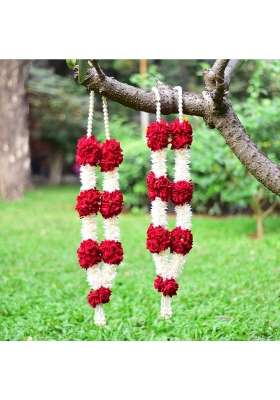 Vedic Vaani Indian Wedding Floral Garland Jai Mala Haar a Pair of Artificial Wedding Garland for Bride