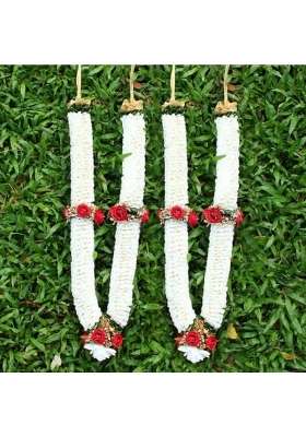Vedic Vaani Wedding Varmala for Couples Wedding Garland Mala for Groom and Bride Jaimala Set of 2