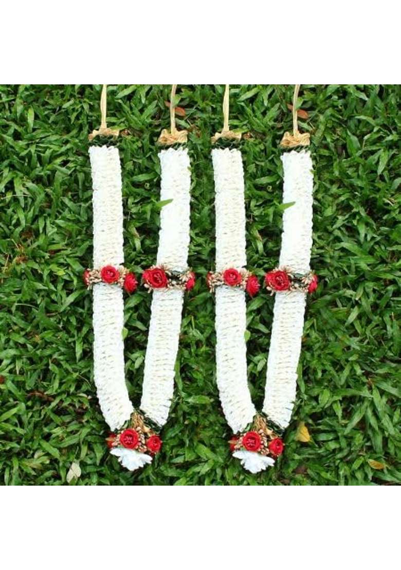 Vedic Vaani Wedding Varmala for Couples Wedding Garland Mala for Groom and Bride Jaimala Set of 2 - Indya