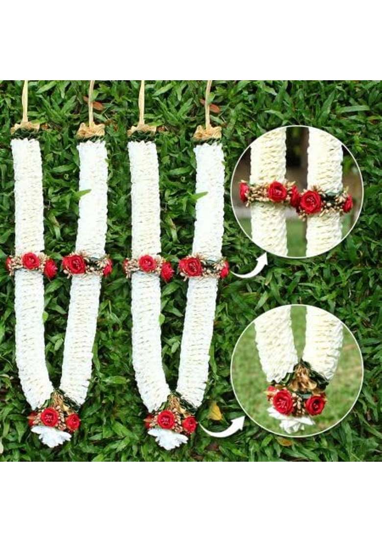 Vedic Vaani Wedding Varmala for Couples Wedding Garland Mala for Groom and Bride Jaimala Set of 2 - Indya