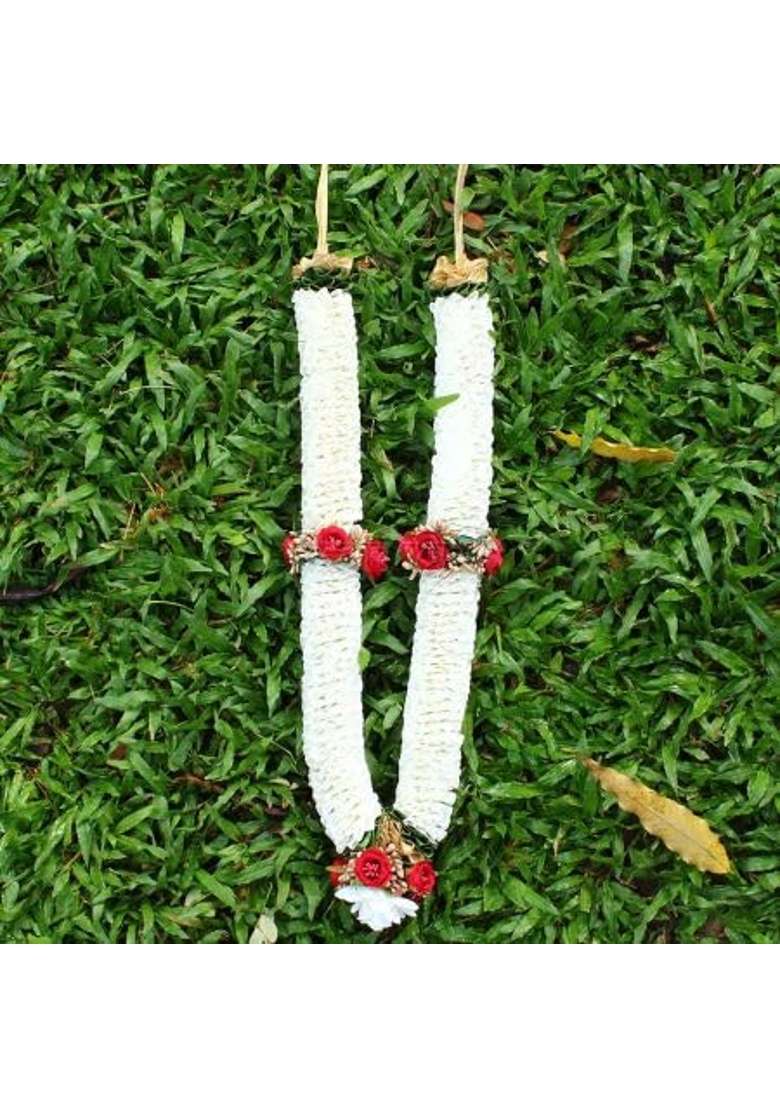 Vedic Vaani Wedding Varmala for Couples Wedding Garland Mala for Groom and Bride Jaimala Set of 2 - Indya