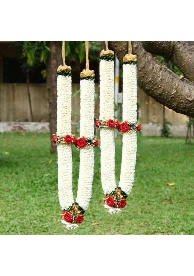 Vedic Vaani Wedding Varmala for Couples Wedding Garland Mala for Groom and Bride Jaimala Set of 2 - Indya