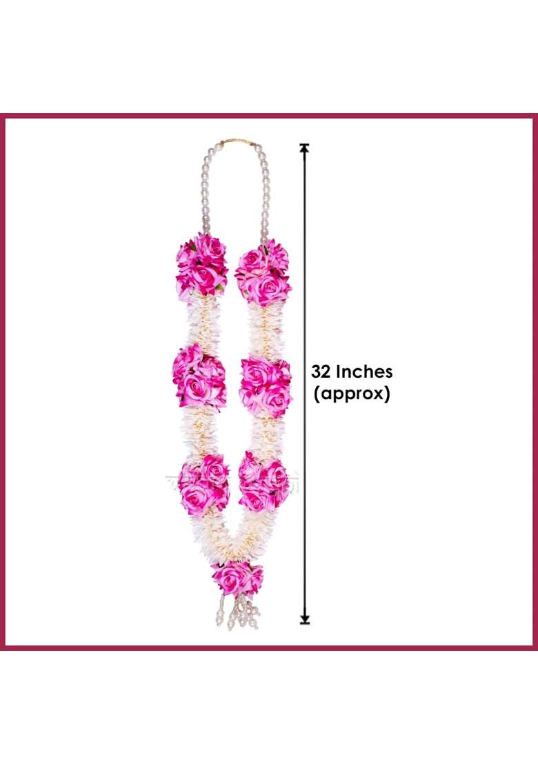 Vedic Vaani Multicolour Indian Wedding Shubh Vivah Jaimala Varmala Haar Artificial Wedding Garland for Bride - Indya