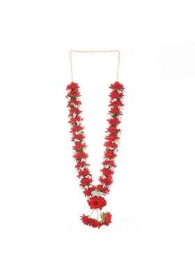 Red M K Creation Artificial Wedding Garland for Bride and Groom Varmala Multipurpose Use Size 65 CM Pack of 1
