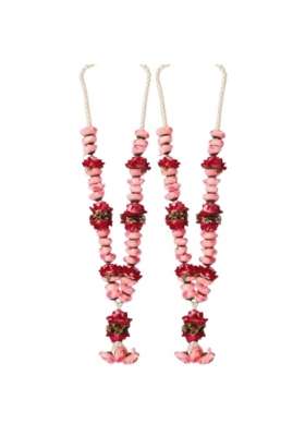 Vedic Vaani Wedding Ceremoney Varmala Jaimala for Bride and Groom Rose Pink Set of 2