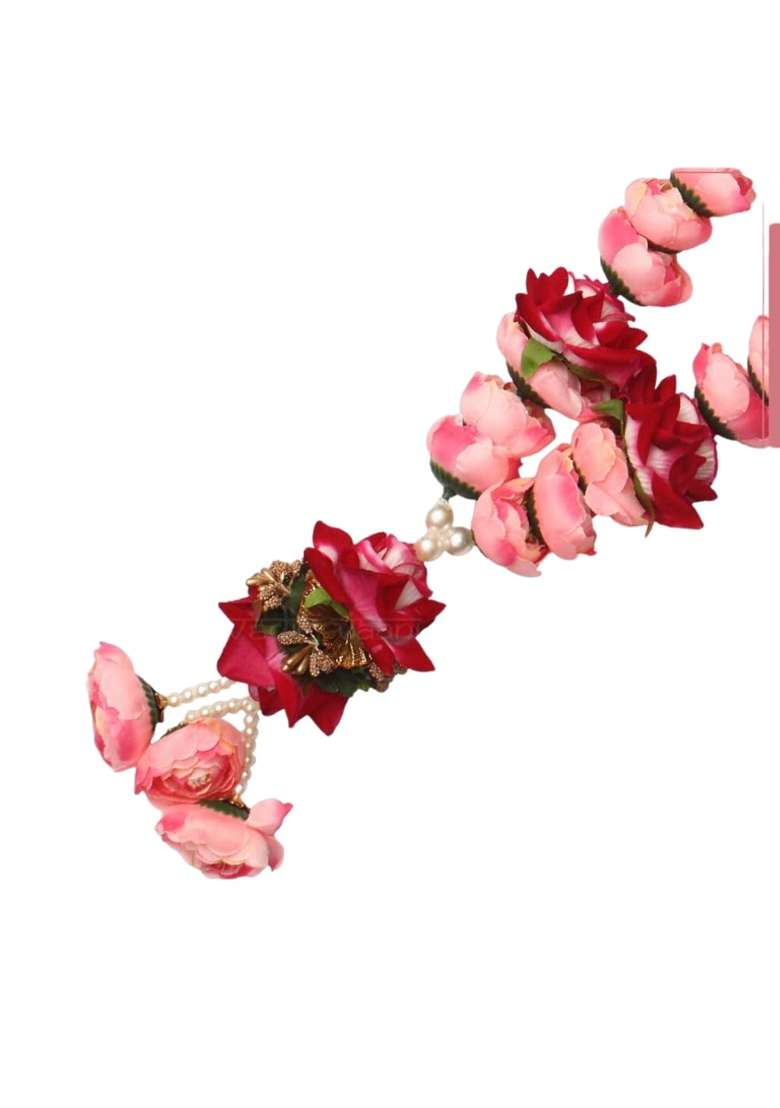Vedic Vaani Wedding Ceremoney Varmala Jaimala for Bride and Groom Rose Pink Set of 2 - Indya