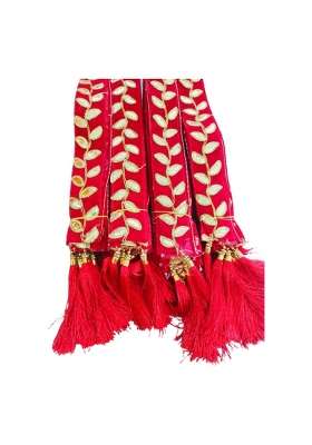 Red the Cool Grandmom Art Silk Baarat Swagat Mala 30 1Inch Wedding Garland Welcome Patta for Guests Set of 50
