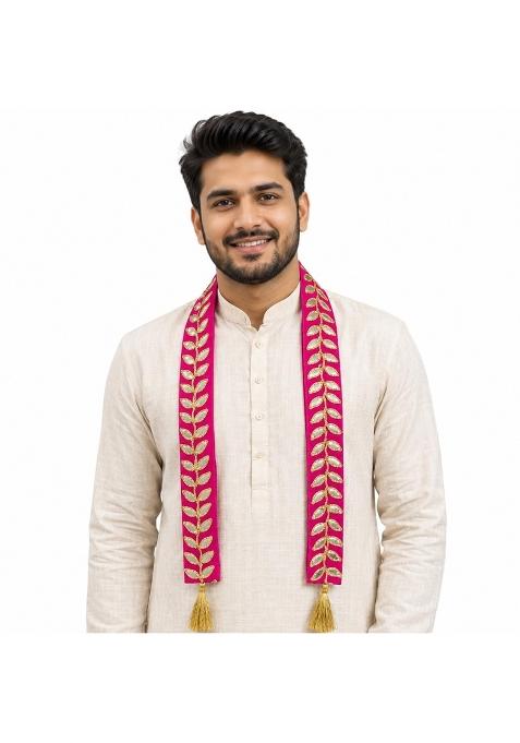 The Cool Grandmom Art Silk Baarat Swagat Mala 30 1Inch Wedding Garland Welcome Patta for Guests Set of 50