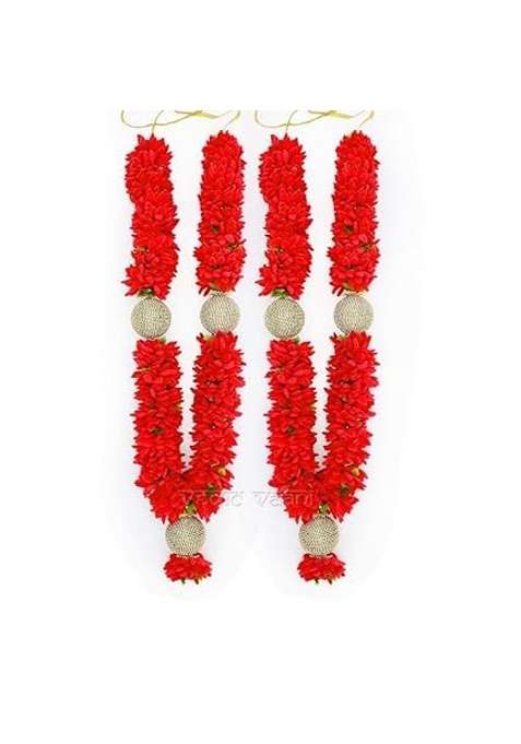 Vedic Vaani Multicolour a Pair of Artificial Wedding Subh Mangal Vadhu VAR Jaimala Garlands Set of 2