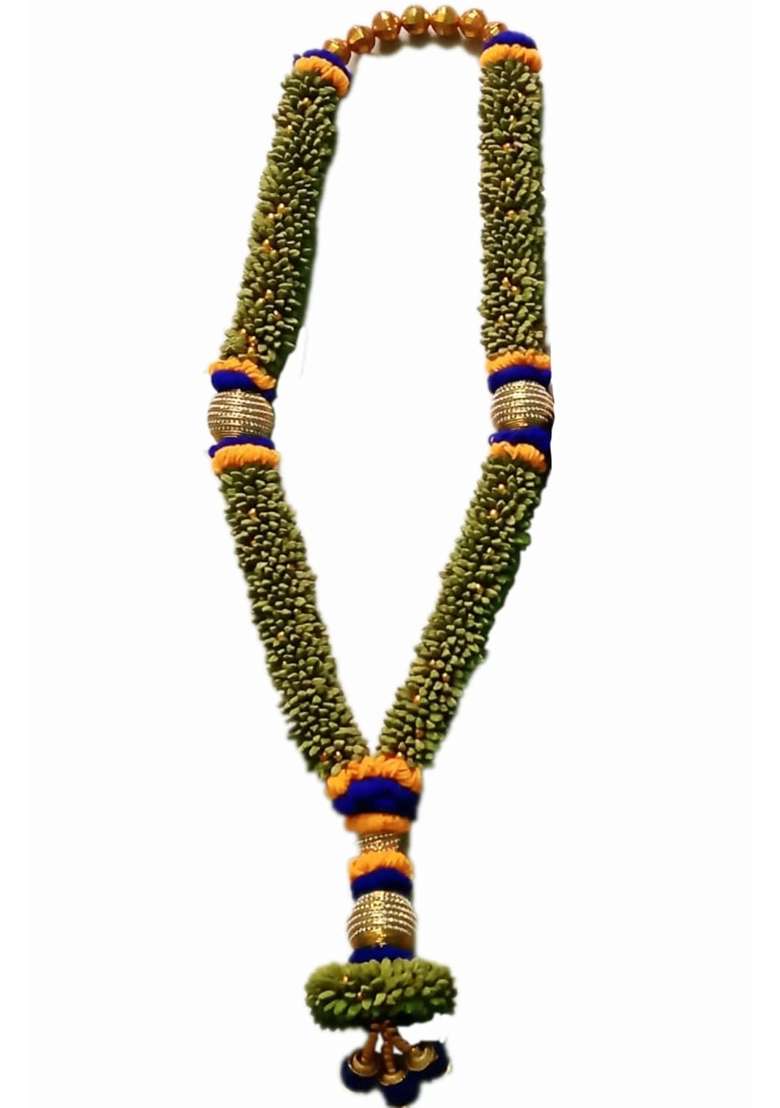 Elaichi Mala Elakkai Malai Elakulu Mala 2 and Half Feet Blue and Yellow - Indya