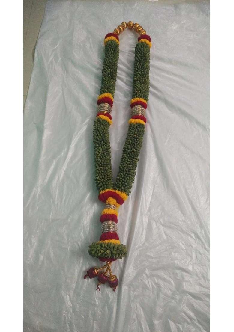 Elaichi Mala Elakkai Malai Elakulu Mala 2 and Half Feet Blue and Yellow - Indya