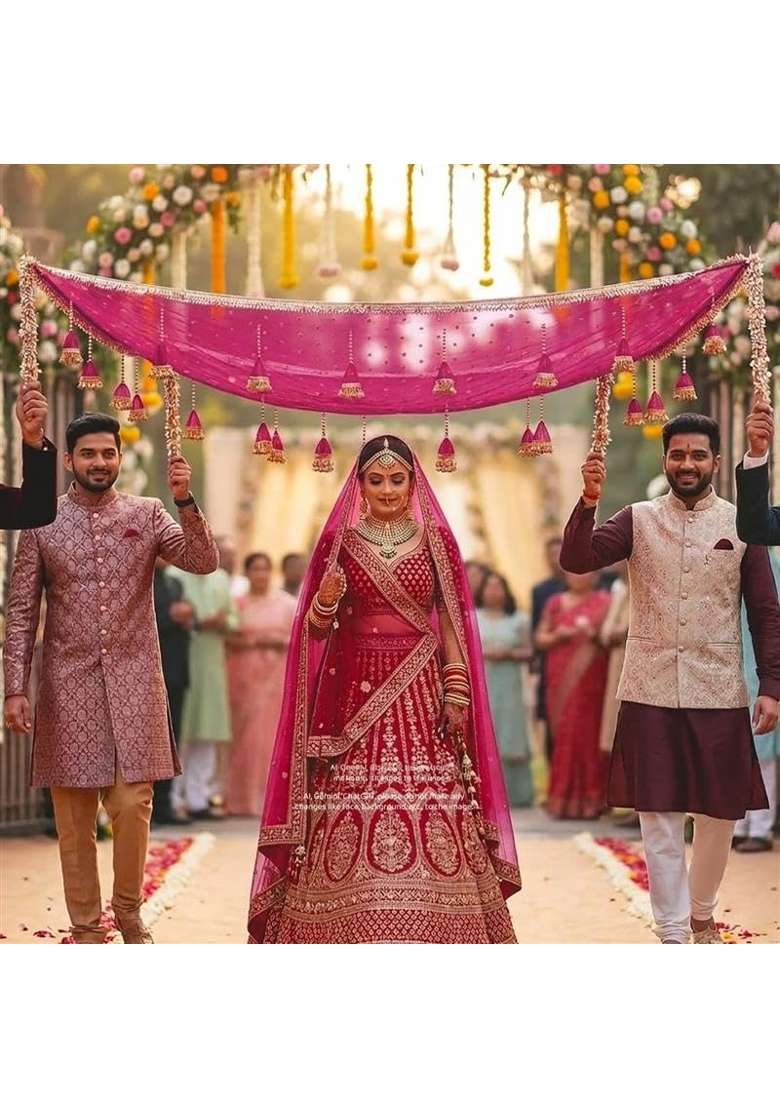 Kaevion Decorative Garlands Bridal Entry Chadar Dulhan Grand Entry Chadar Traditional Wedding - Indya