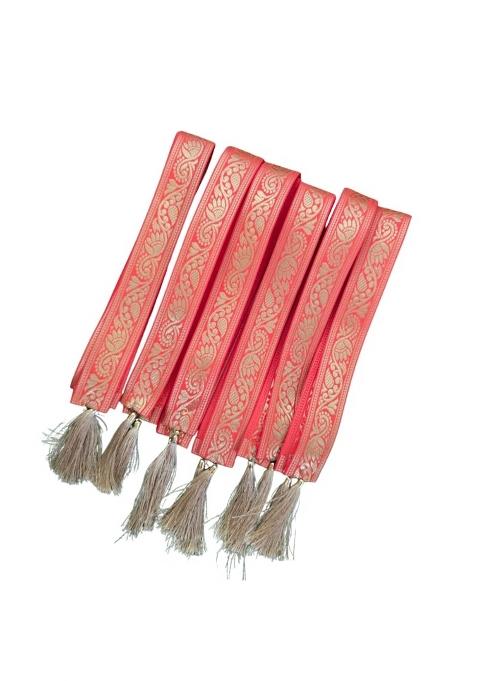 The Cool Grandmom Orange Art Silk Baarat Swagat Mala 30 1Inch Set of 50