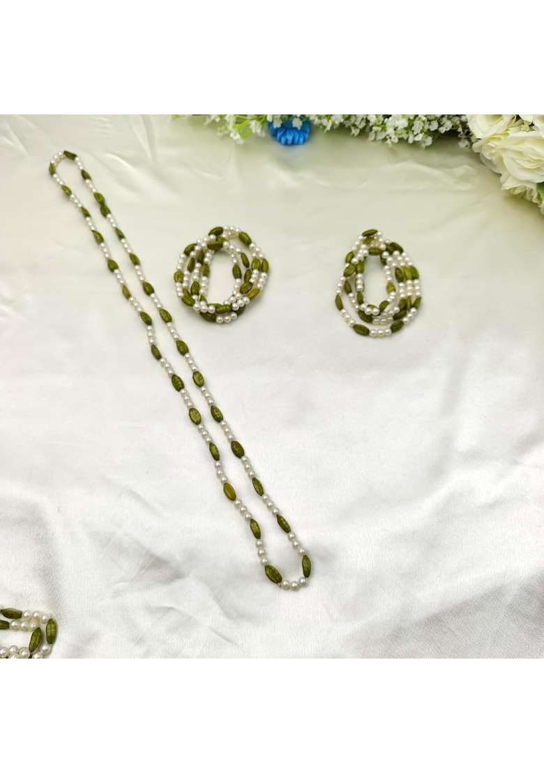 White Artificial Elaichi Mala Guest Welcome Garland Wedding Garland Pack of 30 - Indya