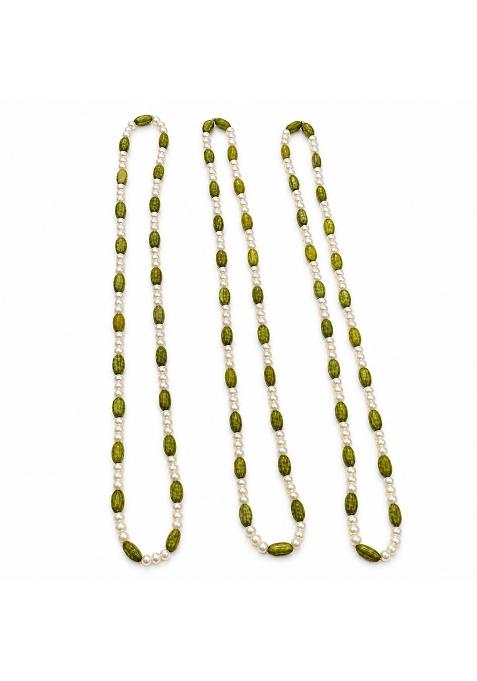 White Artificial Elaichi Mala Guest Welcome Garland Wedding Garland Pack of 30
