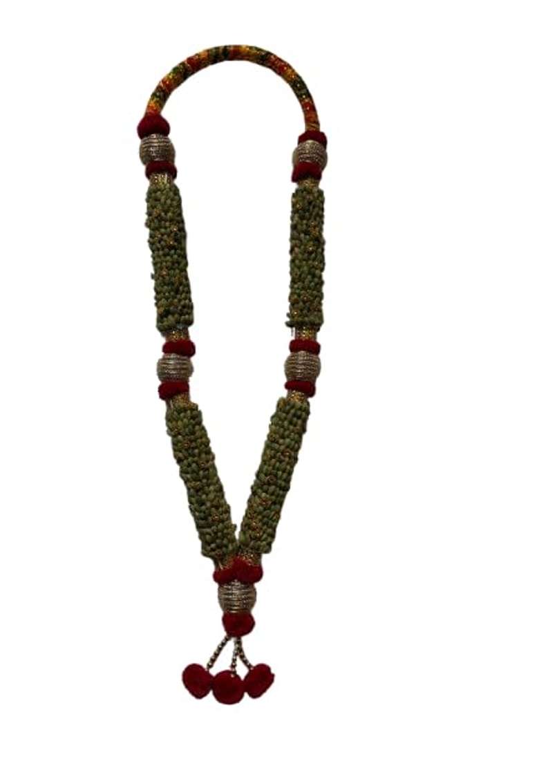 Maroon Elaichi Mala Elakkai Malai Elakulu Mala Cardamom Garland 2 Point 5Feet Pack of 1 - Indya