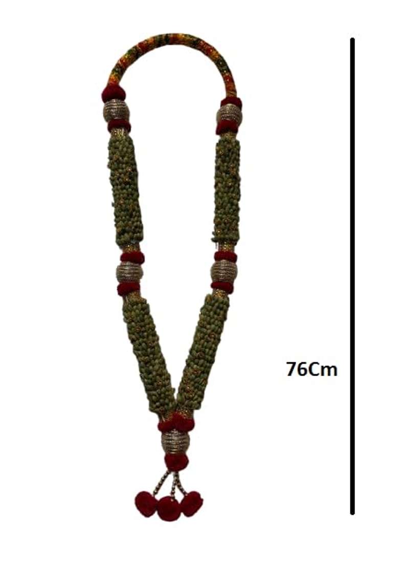 Maroon Elaichi Mala Elakkai Malai Elakulu Mala Cardamom Garland 2 Point 5Feet Pack of 1 - Indya