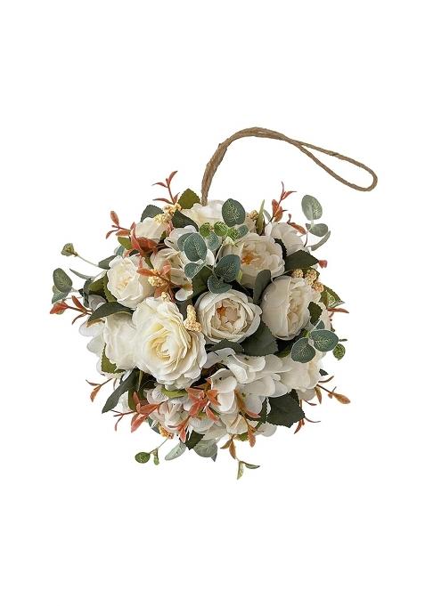 Heavenglow Flower Ball Flower Garland Wedding Decoration for Room Home White