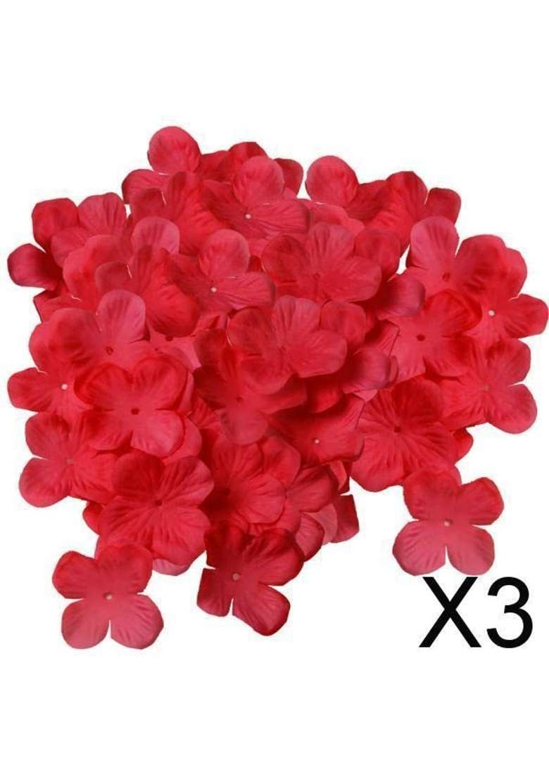 Merishopp 3x500pcs Artificial Rose Flower Petals for DIY Hair Bow Dress Craft Red - Indya