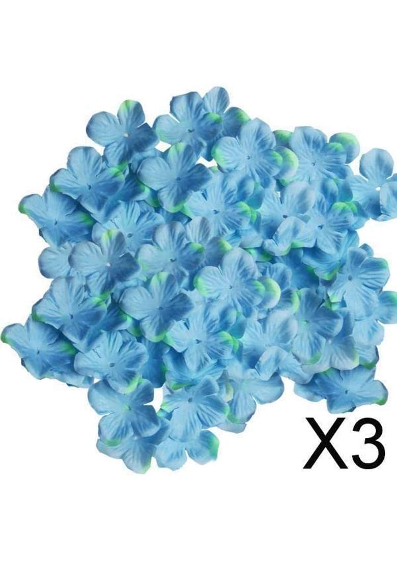 Merishopp 3x500pcs Artificial Rose Flower Petals for DIY Hair Bow Dress Craft Blue - Indya