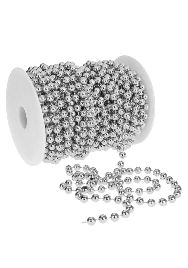 Meri Shopp 8MM Artificial Pearls Strands String Garland Spool Beads Wedding 20M Silver - Indya