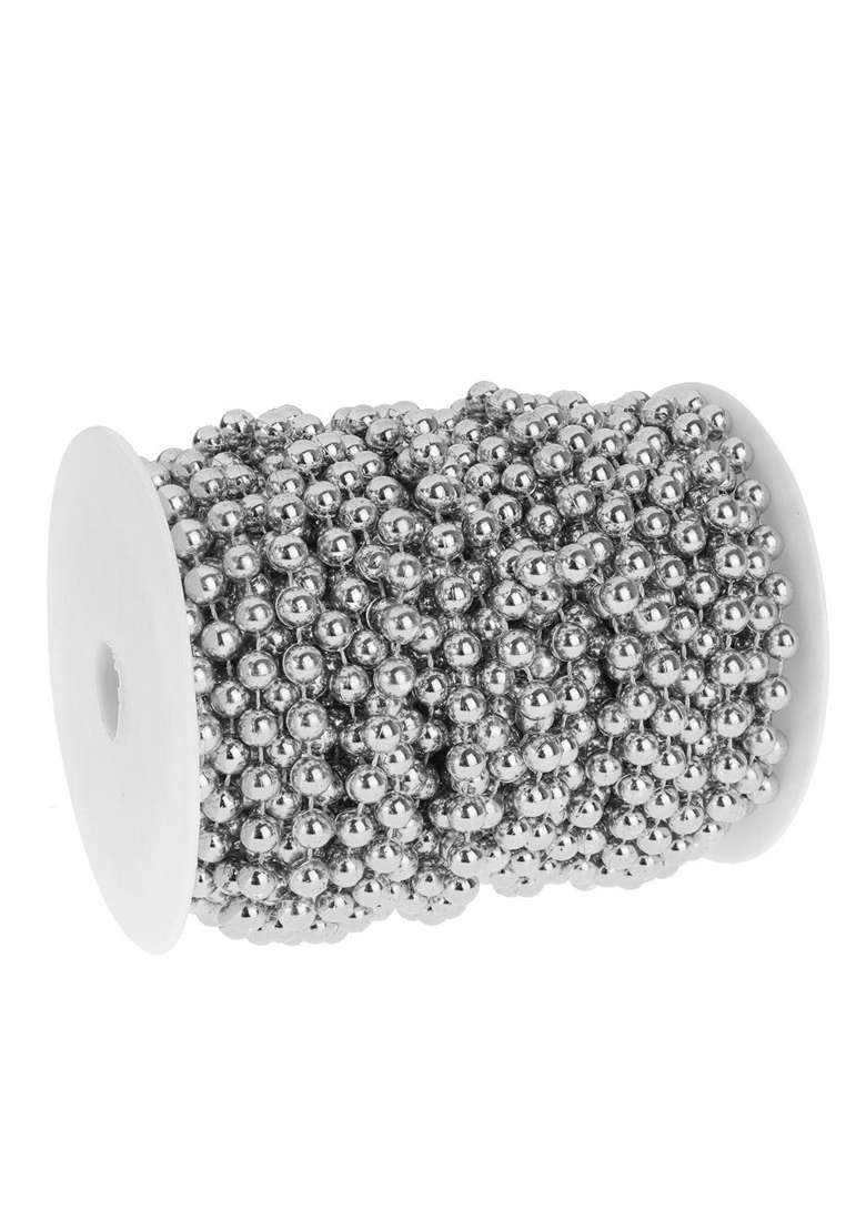 Meri Shopp 8MM Artificial Pearls Strands String Garland Spool Beads Wedding 20M Silver - Indya