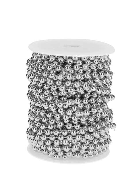 Meri Shopp 8MM Artificial Pearls Strands String Garland Spool Beads Wedding 20M Silver