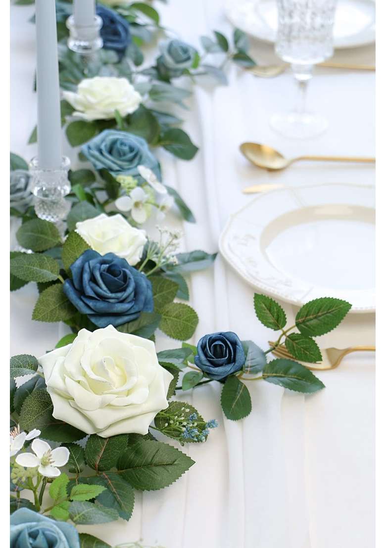 Ponatia 5Ft Handcrafted Artificial Rose Flower Garland - Indya