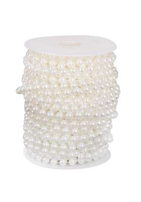 Meri Shopp 8MM Artificial Pearls Strands String Garland Spool Beads Wedding 20M White