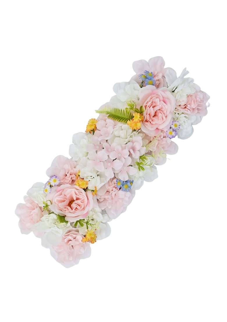 Trendivibe Luxuriant Dahlia Garland with Daisies Full Artificial Flower Garland Reusable Fake Floral Runner - Indya