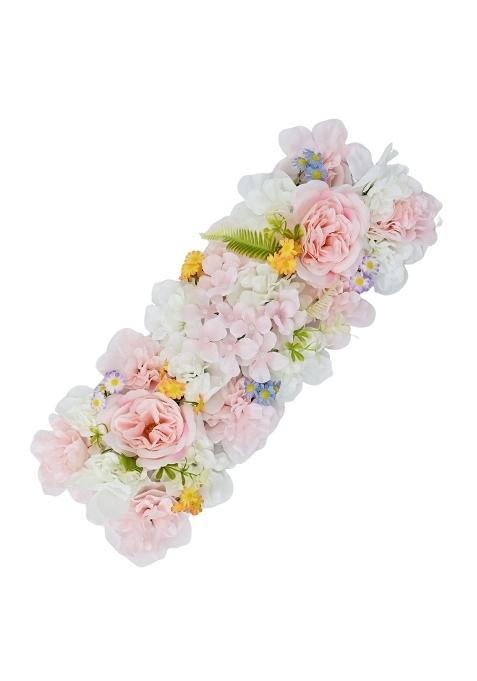 Trendivibe Luxuriant Dahlia Garland with Daisies Full Artificial Flower Garland Reusable Fake Floral Runner