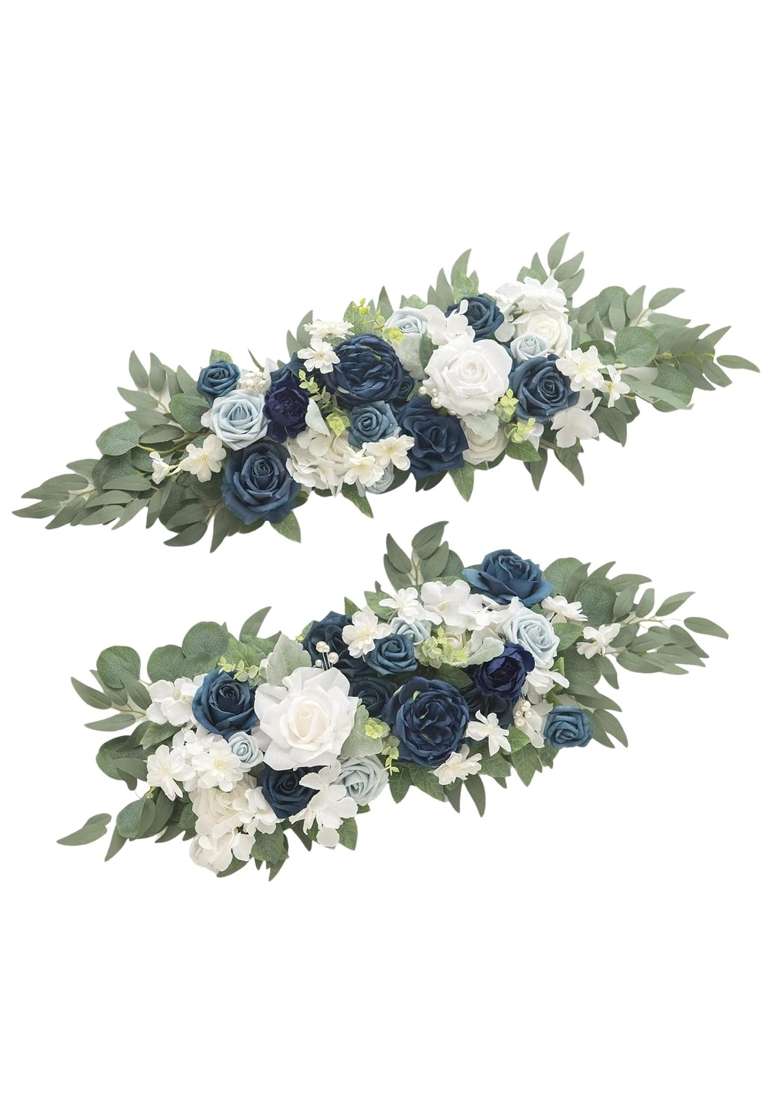 Enakshi 2X Artificial Floral Swag Garland for Craft Art Garden Photography Props Blue - Indya
