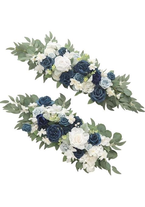 Enakshi 2X Artificial Floral Swag Garland for Craft Art Garden Photography Props Blue