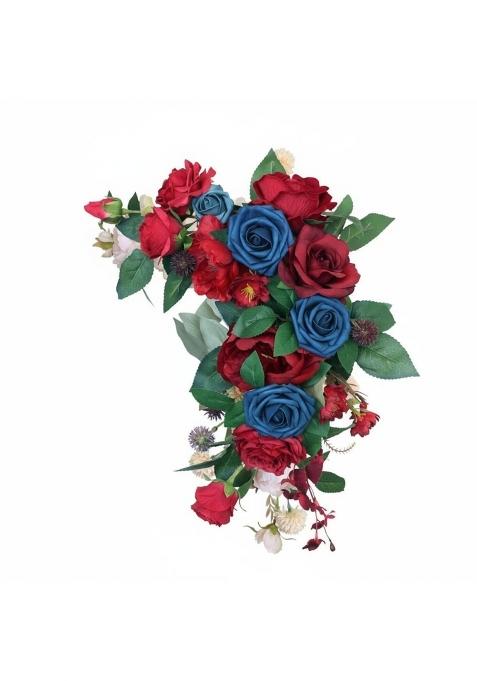 Zoomella 2 Pieces Reusable Wedding Arch Flowers Lifelike Wedding Arch Corner Flowers Realistic Look Welcome