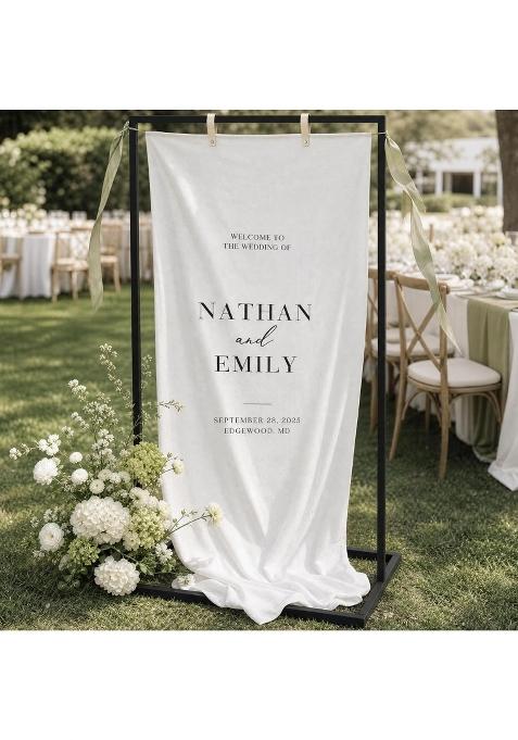 Kibaga Elegant Wedding Welcome Sign Stand Sturdy Black Metal Easel Holder