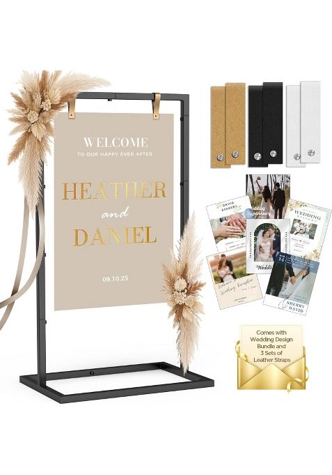 Cfrero Wedding Sign Easel Holder Adjustable Up to 5 Point 7 Ft Tall