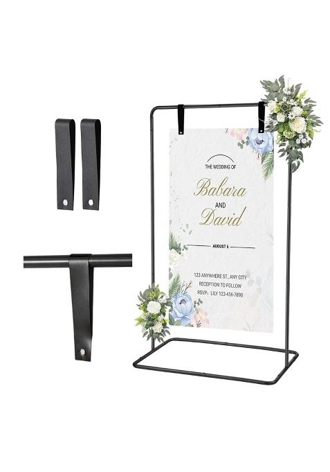 Supvox Unbranded Wedding Welcome Sign Holder Black Backdrop Stand